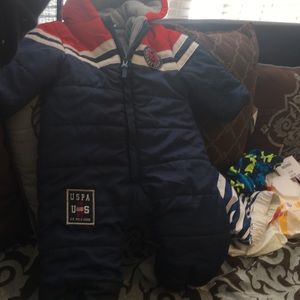 12 Month Baby U.S. Polo Snowsuit